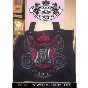 -JUICY COUTURE POWER MILITARY TOTE-